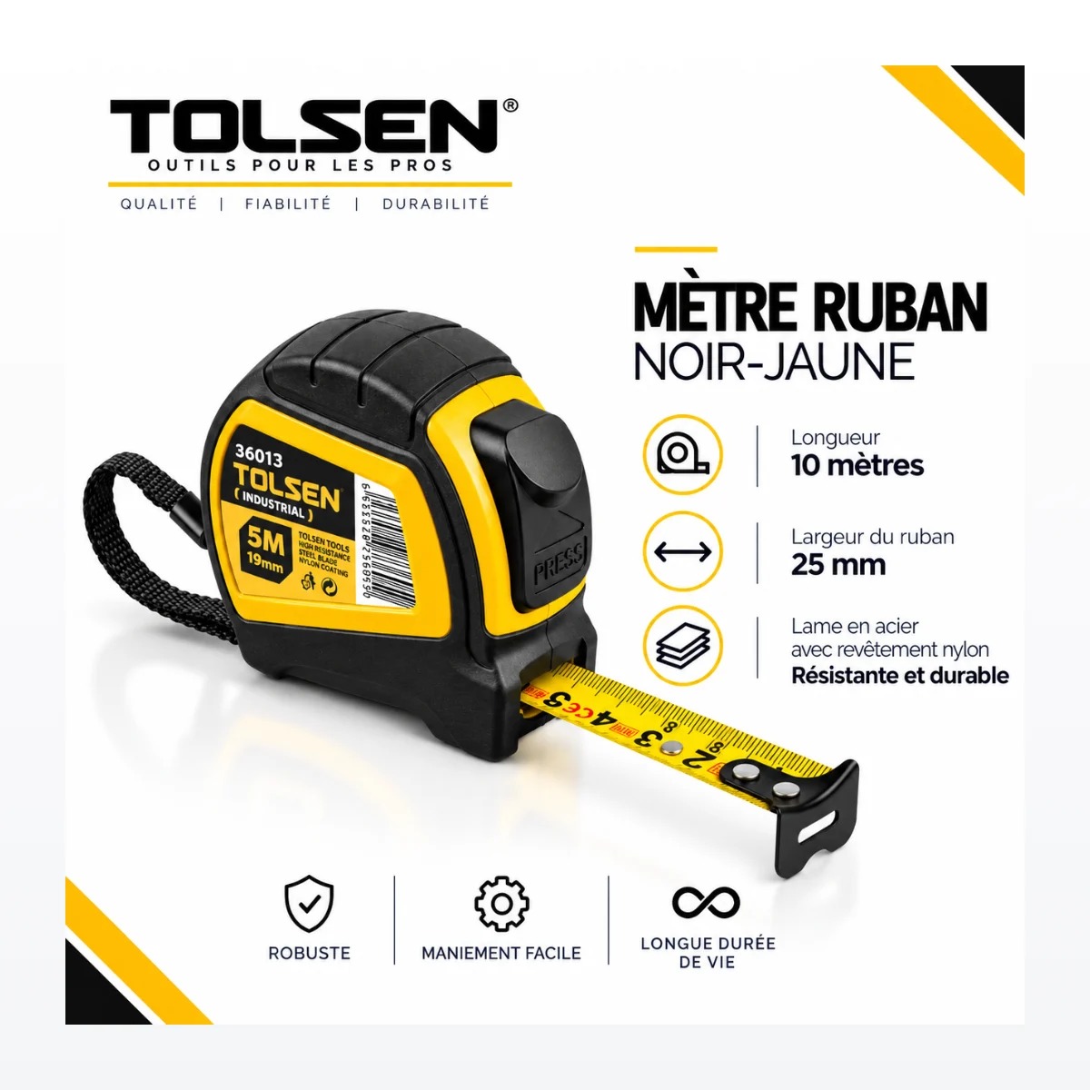 Mètre Ruban TOLSEN Industriel