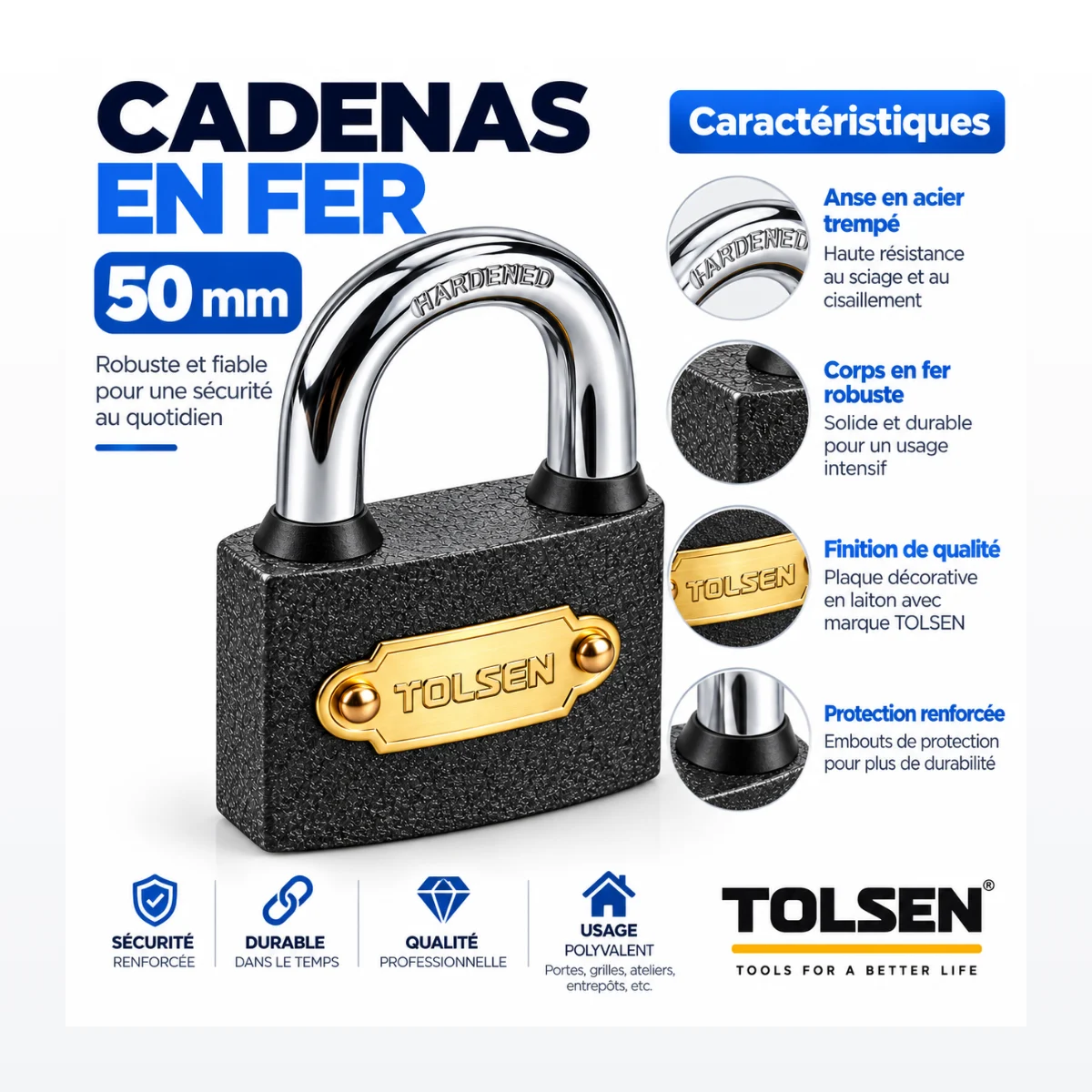 Cadenas en Fer Tolsen 50mm