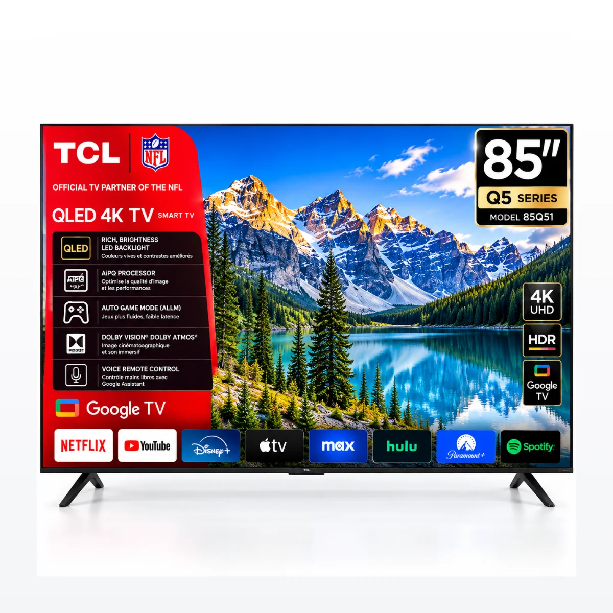 TCL QLED 4K TV 85" Q5 Series (Modèle 85Q51)
