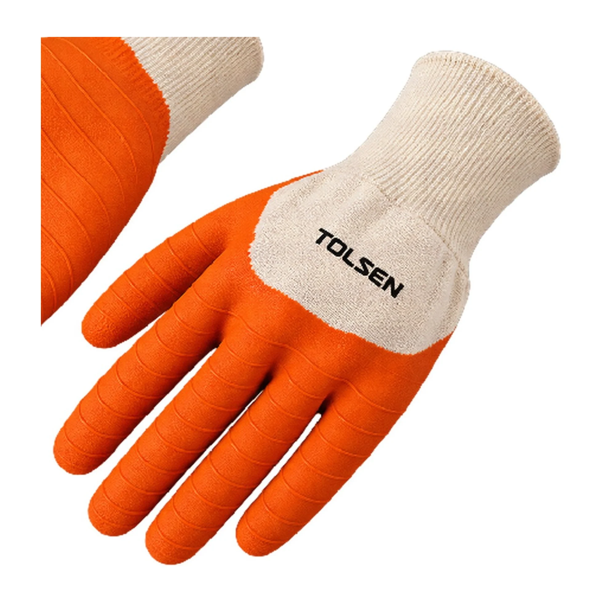GANTS DE TRAVAIL EN LATEX ENDUIT ORANGE