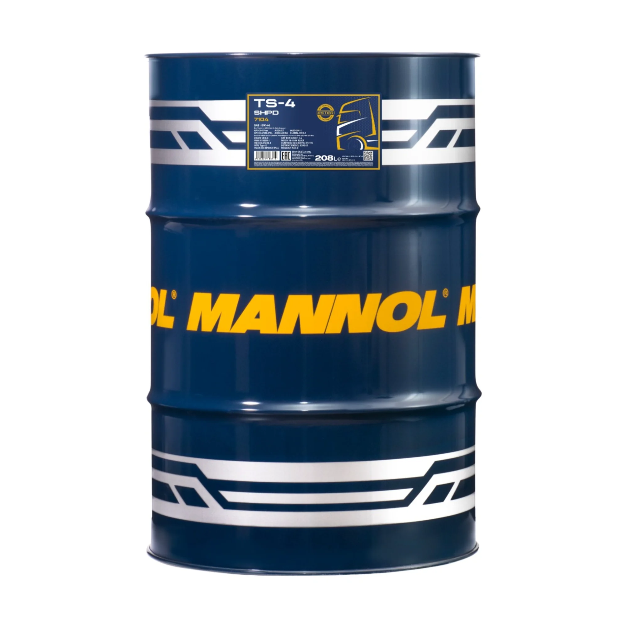 MANNOL TS-4 SHPD 15W-40 Extra — fût 208 L