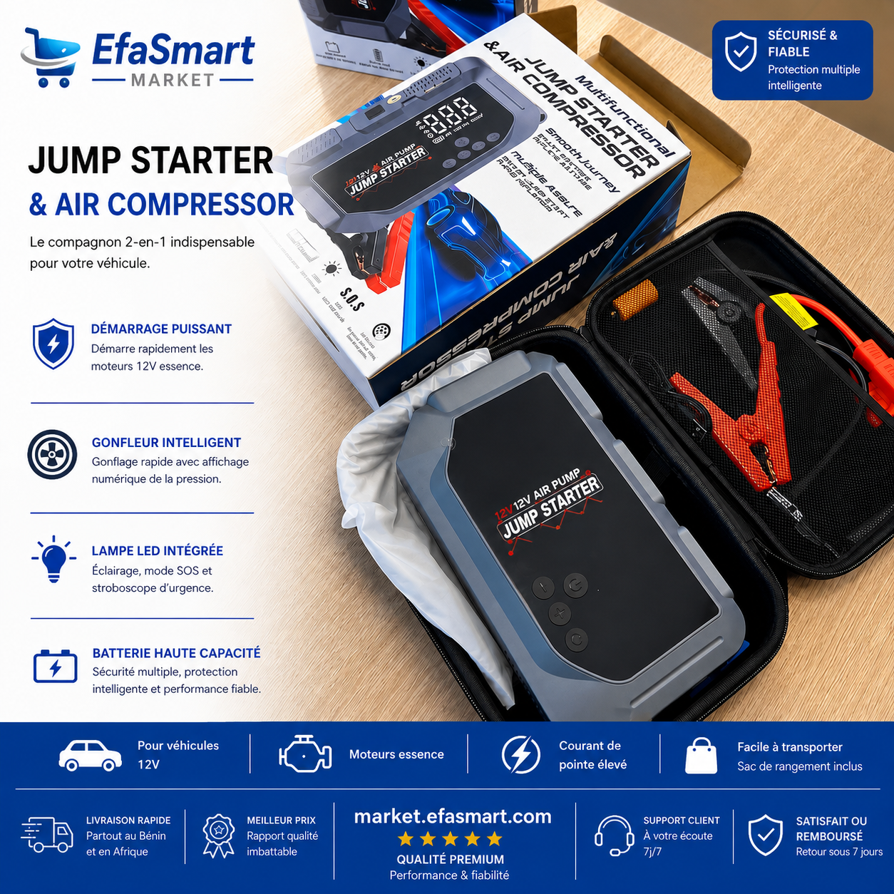 JUMP STARTER & AIR COMPRESSOR