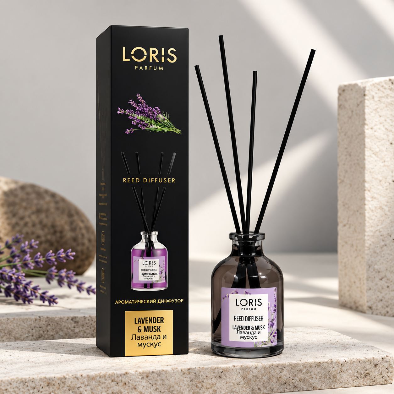 Diffuser à roseaux Loris Parfum Lavender & Musk 50ML