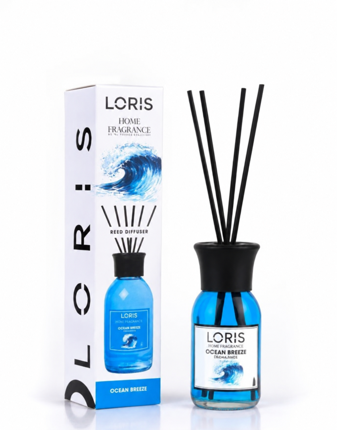 100ML Diffuser de parfum d'ambiance Loris Home Fragrance Ocean Breeze avec bâtonnets