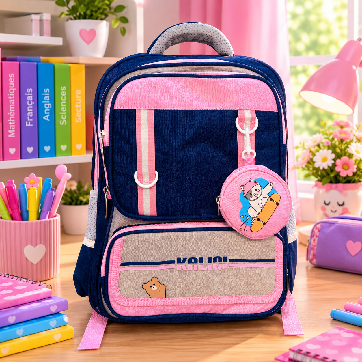Sac à dos scolaire enfant avec accessoires
